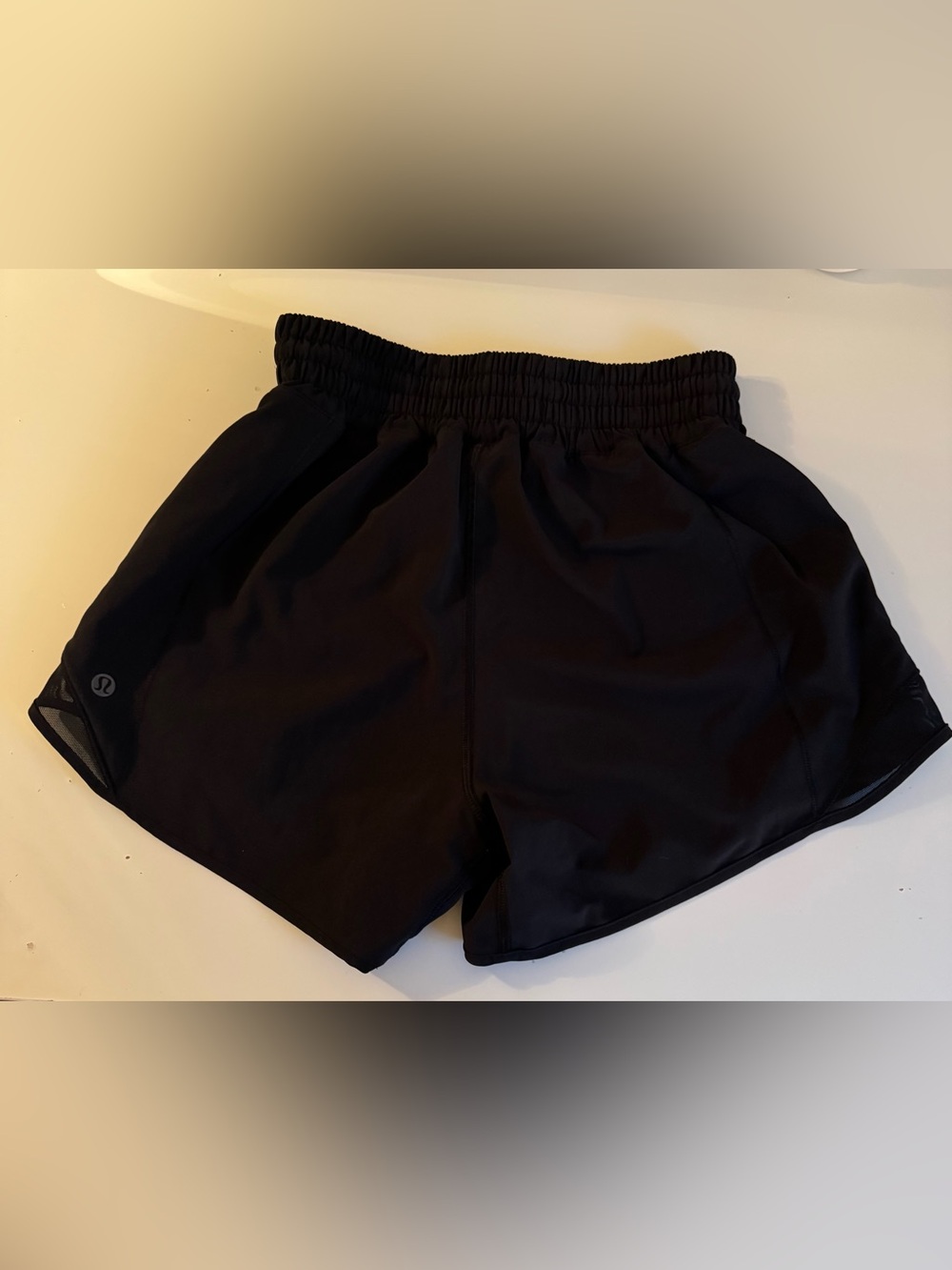 Lululemon Black Hotty Hot High-Rise Lined Short 4"